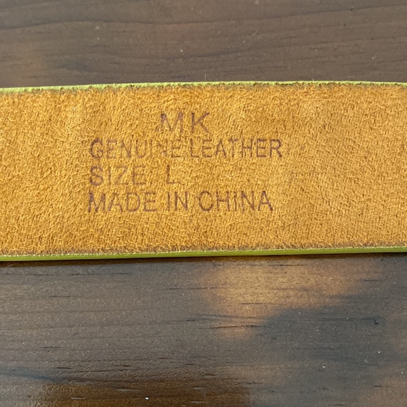 Vintage MK leather gold studded belt Y2K 80's punk riveted large Michael Kors - Picture 9 of 13